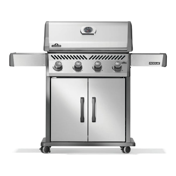 Napoleon Rogue 525 stainless steel gas grill with four burners available at DDR BBQ Supply