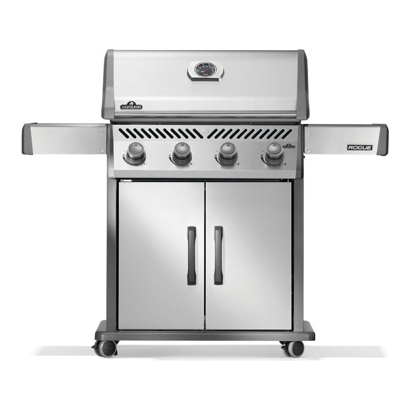 Napoleon Rogue 525 stainless steel gas grill with four burners available at DDR BBQ Supply