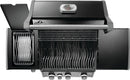 Napoleon Rogue PRO 425 SIB black gas grill with infrared side burner available in propane or natural gas at DDR BBQ Supply