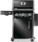 Napoleon Rogue PRO 425 SIB black gas grill with infrared side burner available in propane or natural gas at DDR BBQ Supply