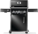 Napoleon Rogue PRO 425 SIB black gas grill with infrared side burner available in propane or natural gas at DDR BBQ Supply