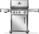 Napoleon Rogue PRO 425 stainless steel gas grill with infrared side burner available in propane or natural gas at DDR BBQ Supply
