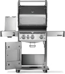 Napoleon Rogue PRO 425 stainless steel gas grill with infrared side burner available in propane or natural gas at DDR BBQ Supply