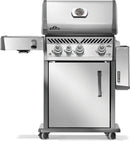 Napoleon Rogue PRO 425 stainless steel gas grill with infrared side burner available in propane or natural gas at DDR BBQ Supply