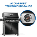 Napoleon Rogue PRO 525 black gas grill with infrared side burner available in propane or natural gas at DDR BBQ Supply