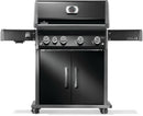 Napoleon Rogue PRO 525 black gas grill with infrared side burner available in propane or natural gas at DDR BBQ Supply