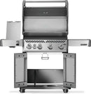 Napoleon Rogue PRO 525 stainless steel gas grill with infrared side burner and stainless steel cooking grates available in propane or natural gas at DDR BBQ Supply
