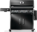 Napoleon Rogue PRO 625 black gas grill with infrared side burner available in propane or natural gas at DDR BBQ Supply