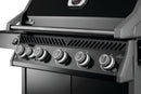 Napoleon Rogue PRO 625 black gas grill with infrared side burner available in propane or natural gas at DDR BBQ Supply