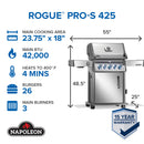Napoleon Rogue PRO S 425 RSIB Gas Grill RPS425RSIBNSS 2 RPS425RSIBPSS 2 DDR BBQ Supply