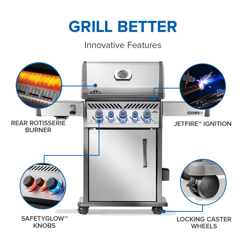 Napoleon Rogue PRO S 425 RSIB Gas Grill RPS425RSIBNSS 2 RPS425RSIBPSS 2 DDR BBQ Supply