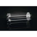 The Napoleon Grills Rotisserie Shish-Kebab Skewer Set (64008) features a cylindrical design with five removable horizontal skewers, shown on its side against a black reflective background for convenient hands-free kebab grilling.