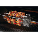 The Napoleon Grills Rotisserie Shish-Kebab Skewer Set (64008) features removable skewers for grilling meats, shrimp, and veggies like bell peppers, onions, and mushrooms—offering hands-free kebab cooking over an open flame.