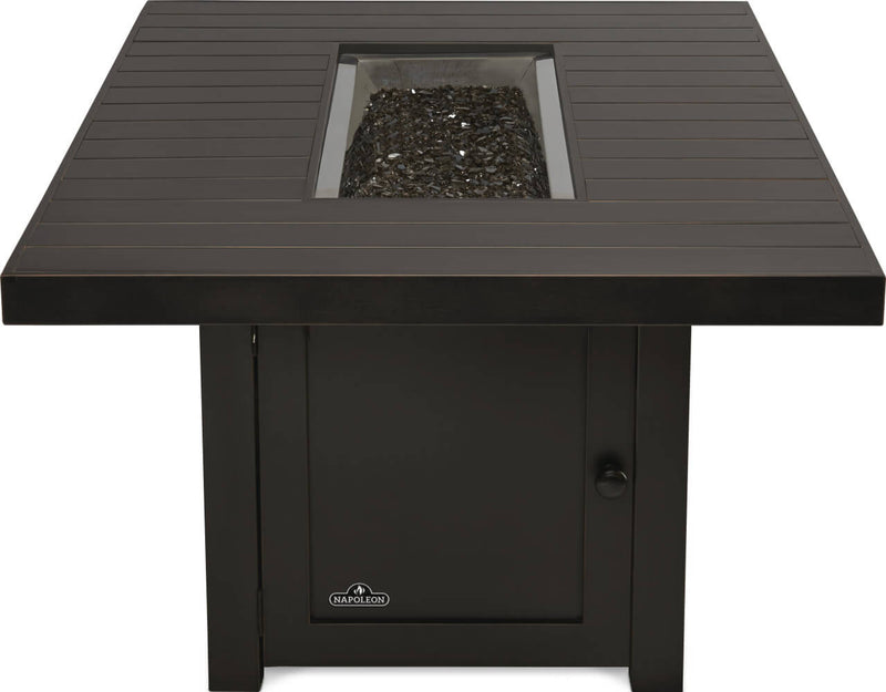 Napoleon St. Tropez Rectangle Fire Pit Table at DDR BBQ Supply unlit without fire