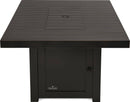 Napoleon St. Tropez Rectangle Fire Pit Table at DDR BBQ Supply with top closed
