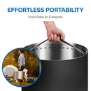 Napoleon Timberwolf Smokeless Portable Fire Pit 18 inch stainless steel at DDR BBQ Supply easy to clean easily portable