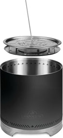 Napoleon Timberwolf Smokeless Portable Fire Pit 18 inch stainless steel at DDR BBQ Supply easy to clean
