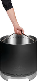Napoleon Timberwolf Smokeless Portable Fire Pit 18 inch stainless steel at DDR BBQ Supply with carry handle
