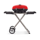 Napoleon TravelQ 285X portable propane gas grill with folding scissor cart and cast iron grates