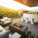 Napoleon Uptown Rectangle Fire Pit Table at DDR BBQ Supply on patio