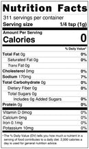 The Nutrition Facts label for Hickman's BBQ Premium All Purpose Gluten Free Keto Friendly BBQ Rub 11 oz shows 0 calories per 1/4 tsp (1g), 311 servings, no fat, carbs, sugar or protein, 170mg sodium (7% DV), plus some iron and potassium.