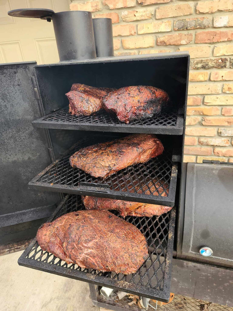 Old Country BBQ Pits Angus Smoker at DDR BBQ Supply – heavy-duty welded offset smoker with vertical chamber and massive cooking capacity