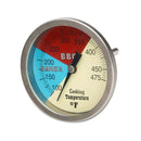 Old Country BBQ 4 inch smoker temperature gauge with stainless steel construction and 3-color dial