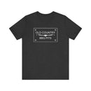 The Old Country BBQ Pits Vintage Logo T-Shirt by Printify features a black design with a bold white logo, making it a must-have addition to any pitmaster’s shirt collection.