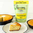 Old School Brand Cornbread Mix gluten free stone-ground white cornmeal at DDR BBQ Supply