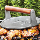 Outset Cast Iron Round Grill Press 8 inch smashburger press DDR BBQ Supply