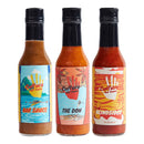 Culture Hot Sauce The Best Seller's Pack by Culture Hot Sauce features three 5 fl oz bottles—Bar Sauce, The Don, and Blindsided—each with colorful, tropical-themed labels for a vibrant selection that spice enthusiasts will love.
