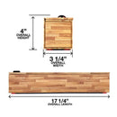 Butcher block style parchment paper dispenser with 15 inch roll and slide cutter