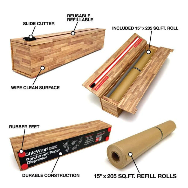 Butcher Block Parchment Dispenser 15" x 164' (205 sq. ft.)