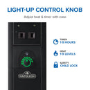 Phantom Freestanding Outdoor Electric Infrared Heater at DDR BBQ Supply light up control knob