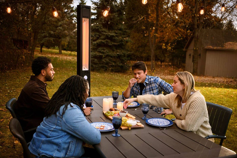 Phantom Freestanding Outdoor Electric Infrared Heater at DDR BBQ Supply in use outside