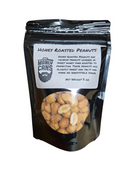 DDR BBQ Supply Manly Cans honey roasted peanuts in a black resealable snack pouch with a clear window