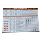 DDR BBQ Supply meat smoking guide magnet with temperature charts and wood flavor profiles for grilling enthusiasts