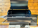 Traeger Ironwood 885 with an open lid, featuring a Pimp My Grill® Gen2 Slide-Out Rack System with two slide-out rack levels positioned one above the other.
