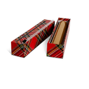 12" x 30' ChicWrap Tartan plaid refillable plastic wrap dispenser with BPA-free wrap and slide cutter