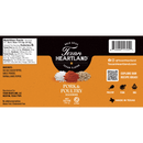 Texan Heartland Pork & Poultry Seasoning by Texan Heartland features a label displaying its ingredients, nutrition facts, and an enticing blend of spices, along with icons representing poultry, pork, and Texas. This seasoning is perfect for adding savory flavor to your favorite dishes—ideal for grilling chicken or elevating any pork or poultry meal. Label also includes website and social media details.