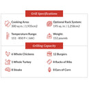 Primo All-In-One Oval XL 400 Ceramic Kamado Grill (Model PGCXLC) specs