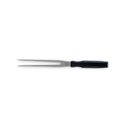 The Messermeister Pro Series Straight Carving Fork - 7" features two long, narrow tines and a black handle from Messermeister, displayed against a white background.