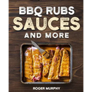 The paperback book "BBQ Rubs, Sauces, and More: The Art of Making Barbecue Sauces, Marinades, Wet and Dry Rubs, Glazes, and Seasonings – The Ultimate Sauces Cookbook," from Books by splitShops, features a cover with a tray of ribs sprinkled generously with seasonings and topped with a knife on a dark wooden background—an appetizing introduction to this essential collection of barbecue sauces and BBQ recipes.