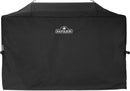 The Napoleon Grills Freestyle 36 Griddle Cart Cover (GACV001) is a black, rectangular, water-resistant cover with a white Napoleon logo at the center and side handles for easy use, designed to protect outdoor grills.