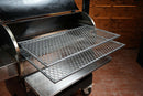 Two metal Pimp My Grill® Gen2 Slide-Out Rack System - 2 Racks grill racks installed in a pellet grill.