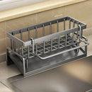The Lovely Home Icon Multifunctional Sponge Draining Rack – Kitchen Cloth & Dishwashing Liquid Storage, Sink & Kitchen Organizer offers convenient storage for your cleaning essentials while keeping your kitchen space organized. Its durable and waterproof design ensures lasting use on busy countertops near the sink.