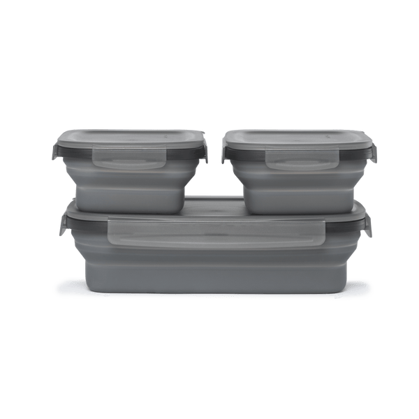 Secondz Collapsible Food Storage 3pc Starter Set for kitchen organization and meal prep