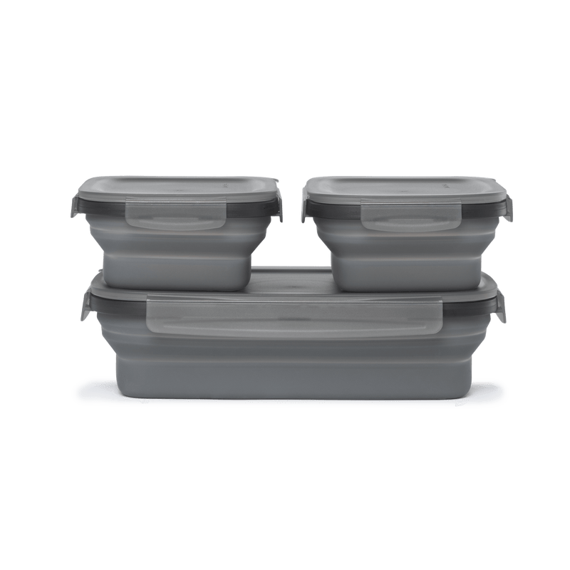 Secondz Collapsible Food Storage 3pc Starter Set for kitchen organization and meal prep