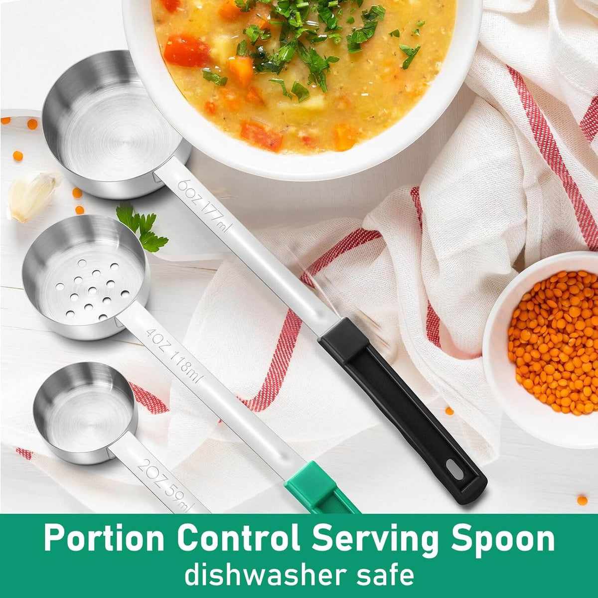 Serve Perfect Portions Every Time with 6pc Serving Spoons Set