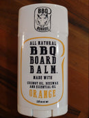 The BBQ Boards® BBQ Board Balm® Care Pair Wax and Oil, in a white stick with boar logo, is perfect for cutting board care and made with coconut oil, beeswax, and orange essential oil.